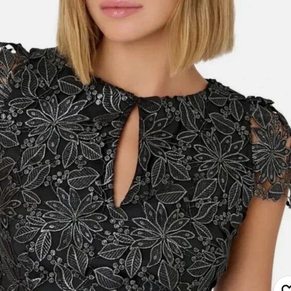 Milly Shayna Foiled Guipure Lace Dress - Picture 5 of 7